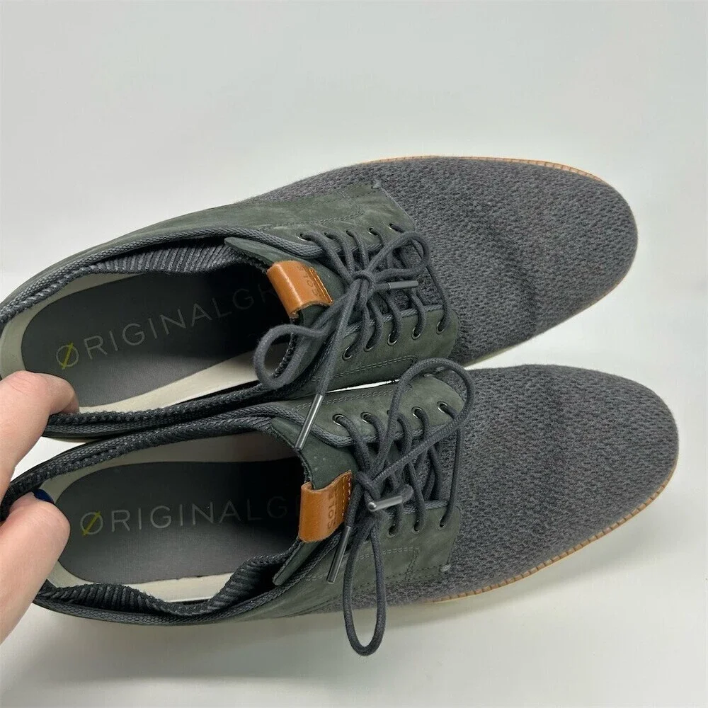 Cole Haan OriginalGrand Stitchlite Plain Toe Oxford Shoes Gray/Green Size 13